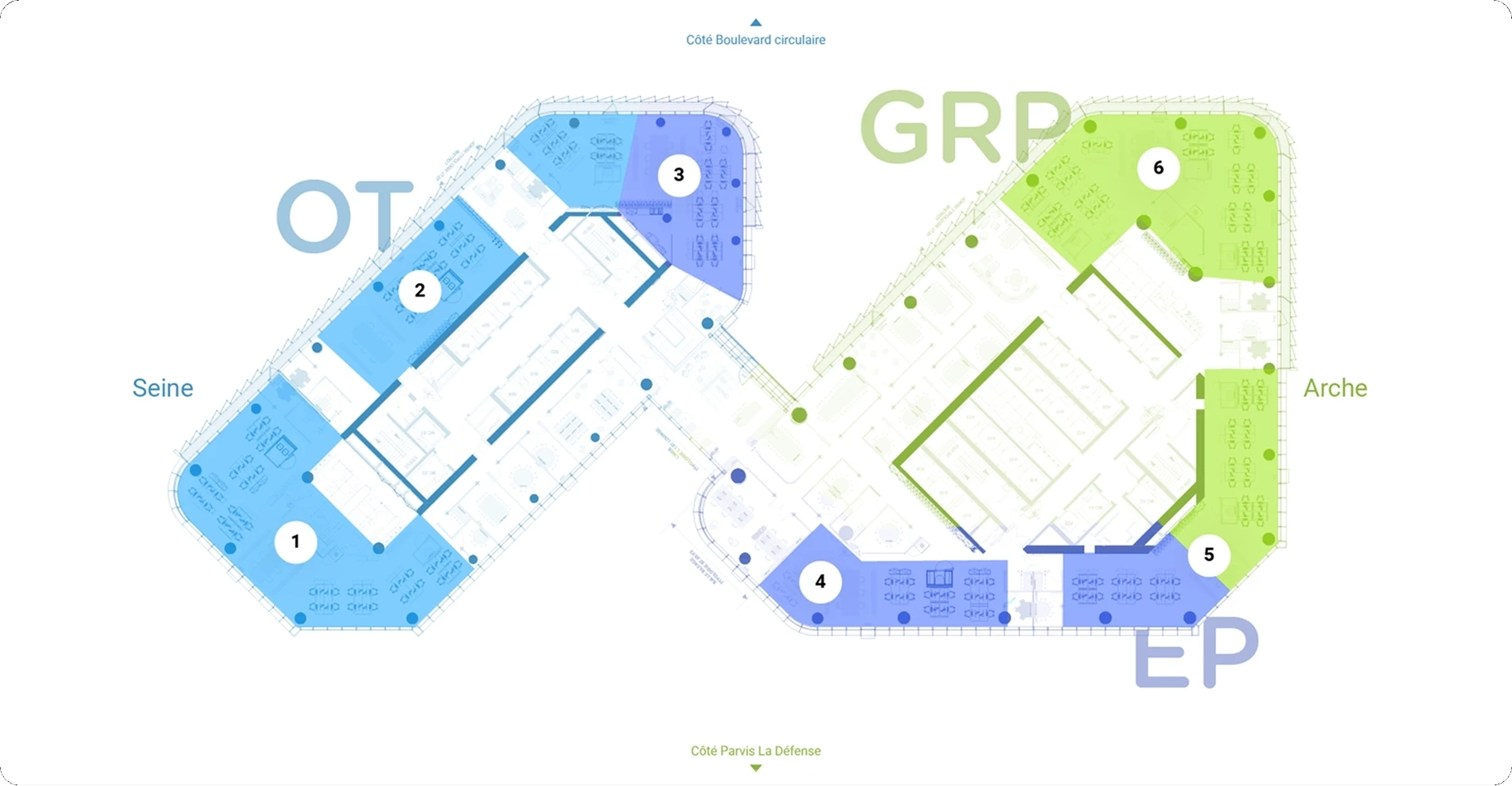 Plan de l'étage R+16
