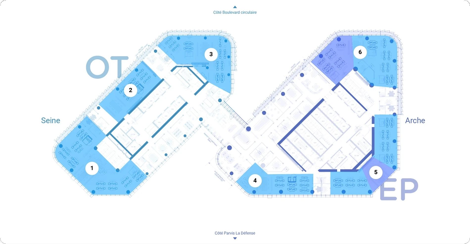 Plan de l'étage R+20