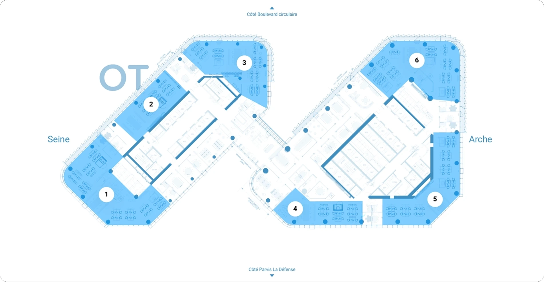Plan de l'étage R+22