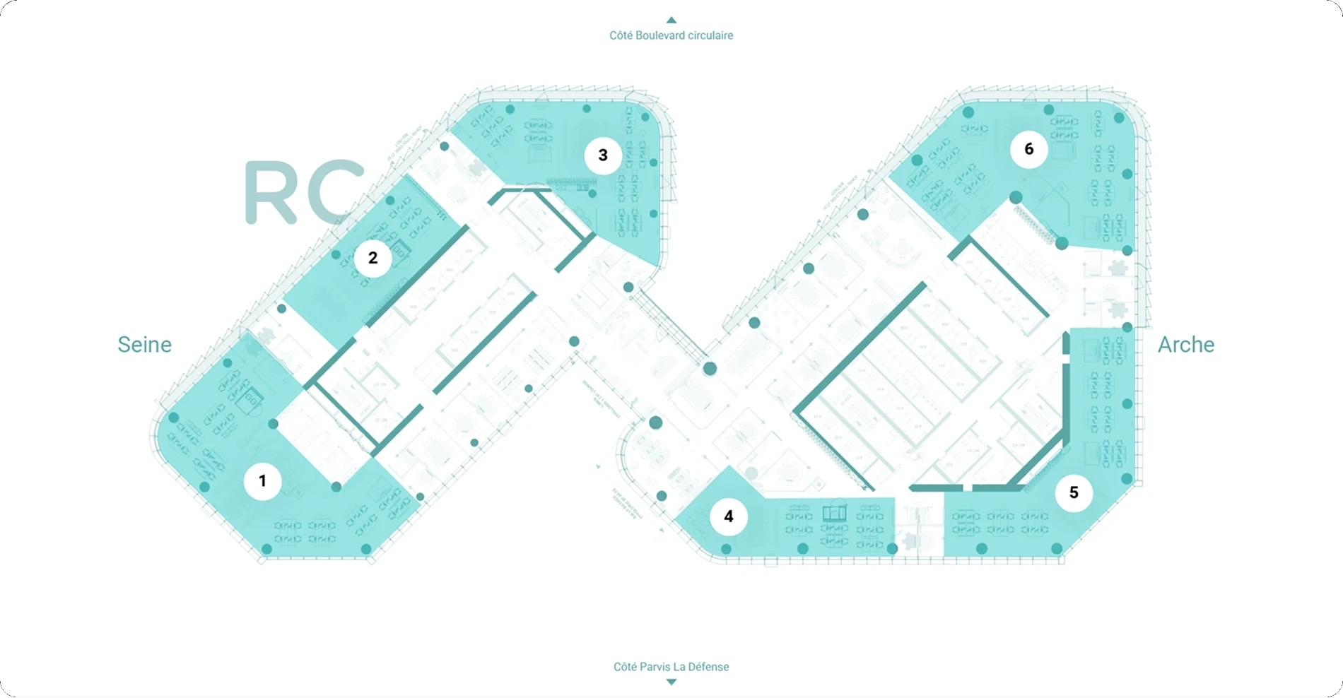 Plan de l'étage R+28